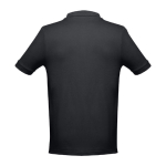 Men's cotton polo shirt in colours, 195 g/m2, THC Adam black colour second view