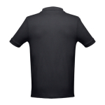 Men's cotton polo shirt in colours, 195 g/m2, THC Adam black colour