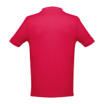 Men's cotton polo shirt in colours, 195 g/m2, THC Adam red colour second view