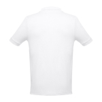 Men's cotton polo shirt in colours, 195 g/m2, THC Adam white colour second view