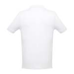 Men's cotton polo shirt in colours, 195 g/m2, THC Adam white colour