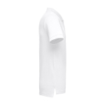 Men's cotton polo shirt in colours, 195 g/m2, THC Adam white colour third view