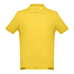 Men's cotton polo shirt in colours, 195 g/m2, THC Adam yellow colour