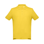 Men's cotton polo shirt in colours, 195 g/m2, THC Adam yellow colour first view