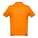 Men's cotton polo shirt in colours, 195 g/m2, THC Adam orange colour