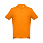 Men's cotton polo shirt in colours, 195 g/m2, THC Adam orange colour first view