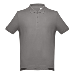 Men's cotton polo shirt in colours, 195 g/m2, THC Adam dark grey colour