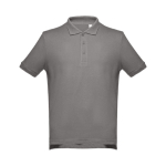 Men's cotton polo shirt in colours, 195 g/m2, THC Adam dark grey colour first view