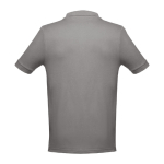 Men's cotton polo shirt in colours, 195 g/m2, THC Adam dark grey colour second view