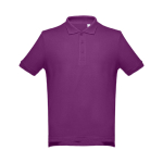 Men's cotton polo shirt in colours, 195 g/m2, THC Adam violet colour first view