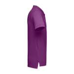 Men's cotton polo shirt in colours, 195 g/m2, THC Adam violet colour third view