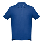 Men's cotton polo shirt in colours, 195 g/m2, THC Adam royal blue colour