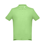 Men's cotton polo shirt in colours, 195 g/m2, THC Adam light-green colour first view