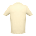 Men's cotton polo shirt in colours, 195 g/m2, THC Adam ivory colour second view