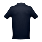 Men's cotton polo shirt in colours, 195 g/m2, THC Adam dark blue colour second view