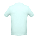 Men's cotton polo shirt in colours, 195 g/m2, THC Adam mint green colour second view