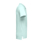 Men's cotton polo shirt in colours, 195 g/m2, THC Adam mint green colour third view