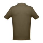 Men's cotton polo shirt in colours, 195 g/m2, THC Adam dark green colour