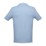 Men's cotton polo shirt in colours, 195 g/m2, THC Adam light blue colour second view