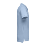 Men's cotton polo shirt in colours, 195 g/m2, THC Adam light blue colour third view