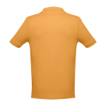 Men's cotton polo shirt in colours, 195 g/m2, THC Adam dark yellow colour second view