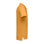 Men's cotton polo shirt in colours, 195 g/m2, THC Adam dark yellow colour third view