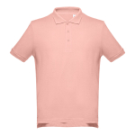 Men's cotton polo shirt in colours, 195 g/m2, THC Adam salmon colour