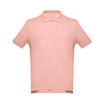 Men's cotton polo shirt in colours, 195 g/m2, THC Adam salmon colour first view