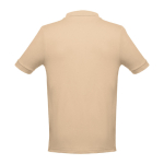 Men's cotton polo shirt in colours, 195 g/m2, THC Adam light brown colour second view