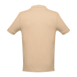 Men's cotton polo shirt in colours, 195 g/m2, THC Adam light brown colour