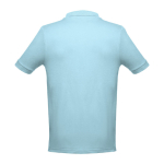 Men's cotton polo shirt in colours, 195 g/m2, THC Adam pastel blue colour second view