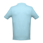 Men's cotton polo shirt in colours, 195 g/m2, THC Adam pastel blue colour