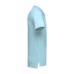 Men's cotton polo shirt in colours, 195 g/m2, THC Adam pastel blue colour third view