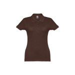 Women's cotton polo shirt in many colours, 195 g/m2 brown colour first view