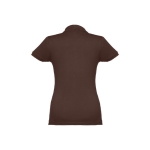 Women's cotton polo shirt in many colours, 195 g/m2 brown colour second view