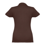 Women's cotton polo shirt in many colours, 195 g/m2 brown colour