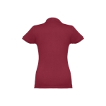 Women's cotton polo shirt in many colours, 195 g/m2 burgundy colour second view