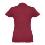 Women's cotton polo shirt in many colours, 195 g/m2 burgundy colour