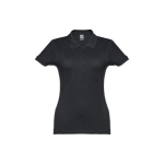 Women's cotton polo shirt in many colours, 195 g/m2 black colour first view