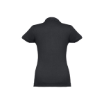 Women's cotton polo shirt in many colours, 195 g/m2 black colour second view