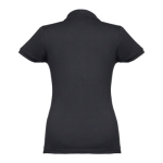 Women's cotton polo shirt in many colours, 195 g/m2 black colour