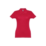 Women's cotton polo shirt in many colours, 195 g/m2 red colour first view