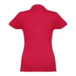 Women's cotton polo shirt in many colours, 195 g/m2 red colour