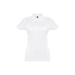 Women's cotton polo shirt in many colours, 195 g/m2 white colour first view