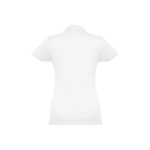 Women's cotton polo shirt in many colours, 195 g/m2 white colour second view