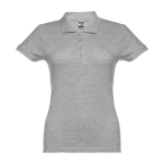 Women's cotton polo shirt in many colours, 195 g/m2 grey colour