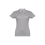 Women's cotton polo shirt in many colours, 195 g/m2 grey colour first view