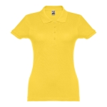 Women's cotton polo shirt in many colours, 195 g/m2 yellow colour