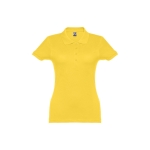 Women's cotton polo shirt in many colours, 195 g/m2 yellow colour first view