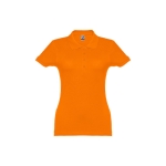 Women's cotton polo shirt in many colours, 195 g/m2 orange colour first view